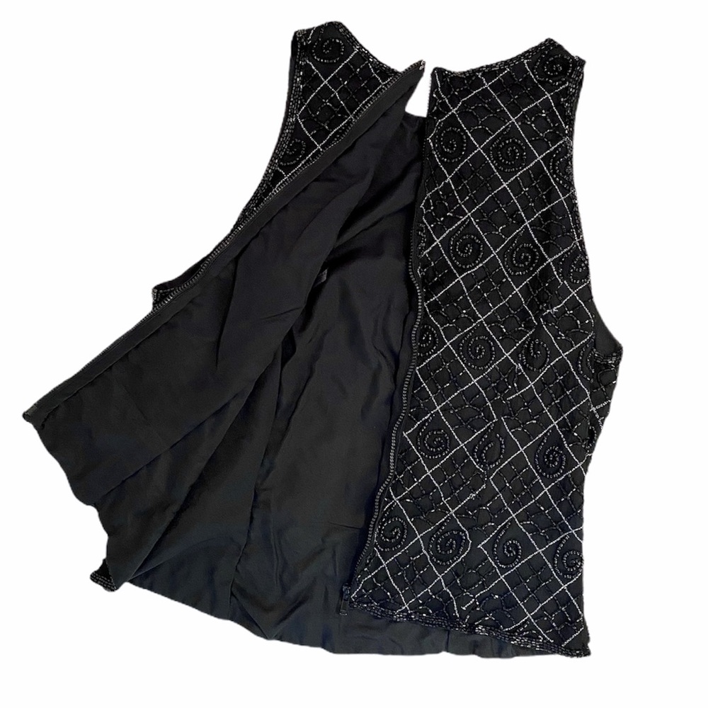 NWT Lawrence 100% Silk Evening Hand Beaded Fomal - Picture 4 of 9